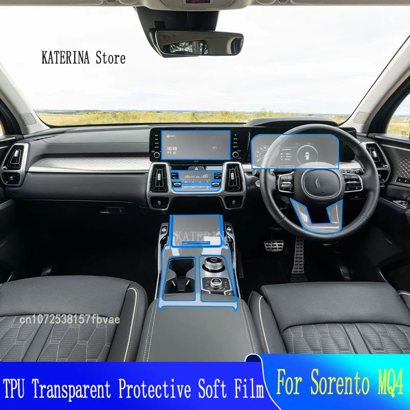 

TPU Car Interior Gear Dashboard Protective Film Transparent For Kia Sorento MQ4(2021-2023)Anti-scratch Accessories