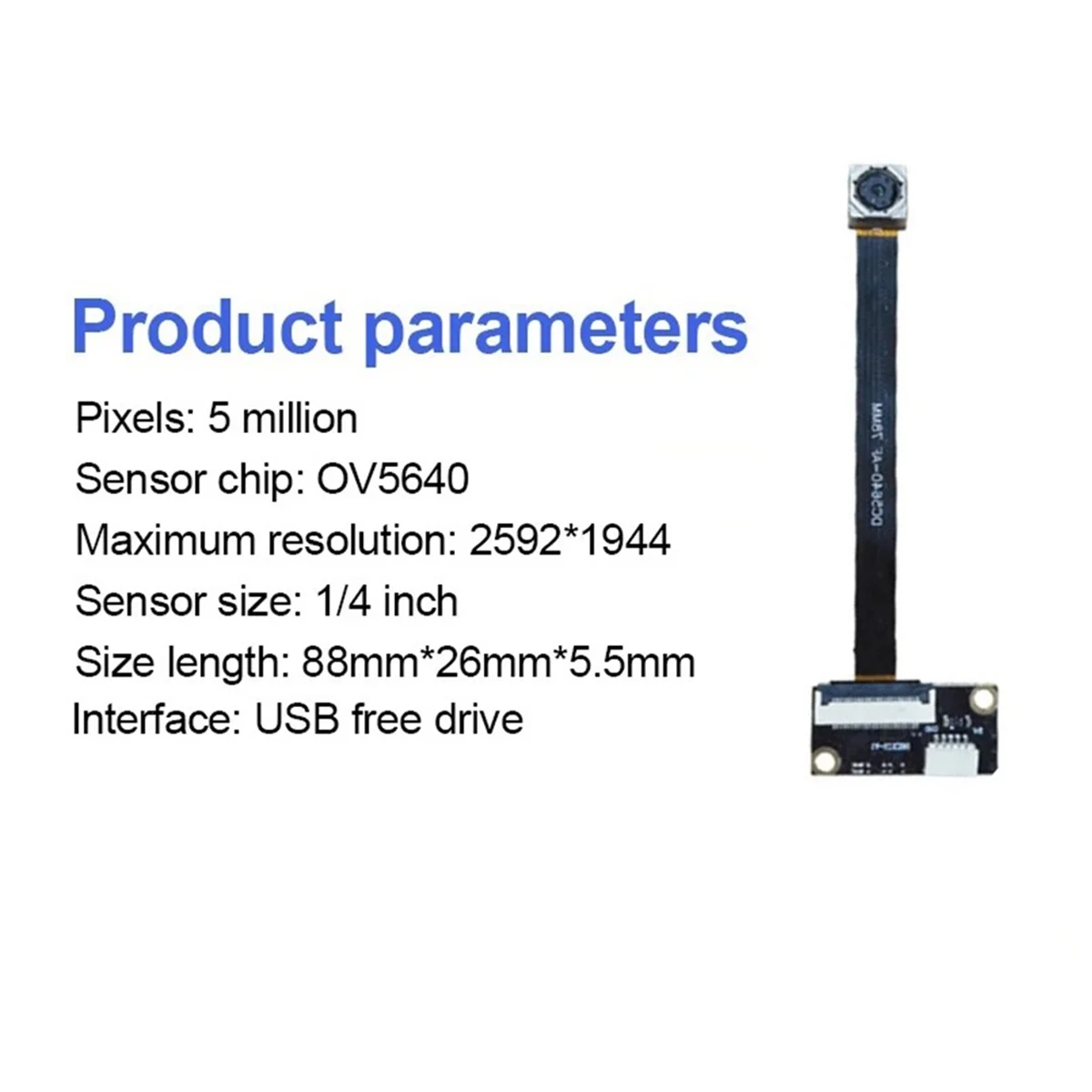 AA38M OV5640 5 Million Video Camera Module Notebook USB Drive-Free Module for DIY Electronic Component,72 Degrees Auto-Focus
