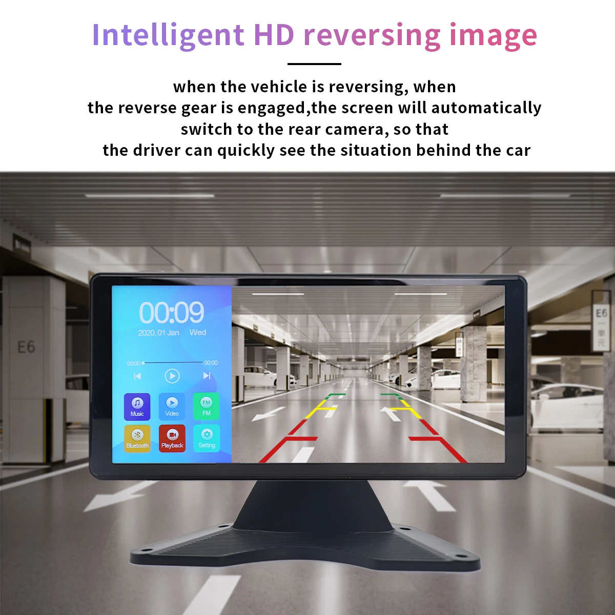 OEM 10.36 "AHD 4CH شاشة تعمل باللمس سبليت رصد DVR مرآة رابط مع BT FM 4x مجموعة كاميرات عكس السيارة لشاحنة حافلة فان 9 فولت 36 فولت #5