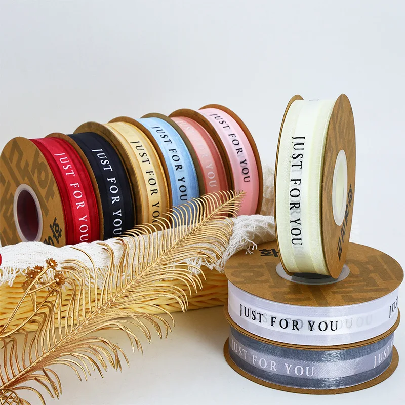 1 Inch Just for You Chiffon Ribbon for Gift Wrapping,Party,Wedding Decorations,50 Yd Gift Ribbon for Sewing and Floral Decor