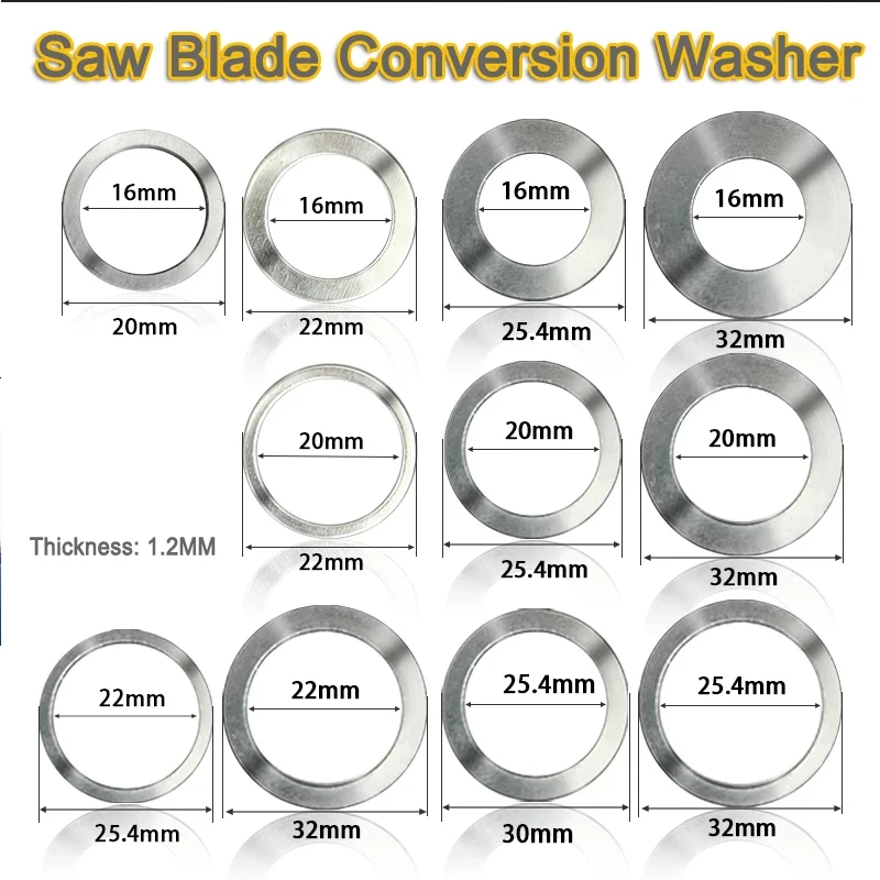 Saw blade variable diameter ring 16 turns 20/22/25.4/30mm angle grinder inner hole washer blade variable diameter ring saw blade