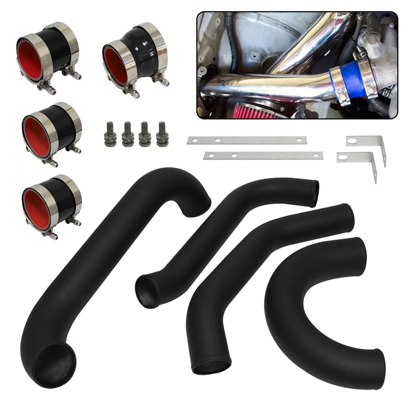 Intercooler Piping Kit Fit For Toyota Supra JZA80 2JZ GTE TURBO 1993-1998 Black