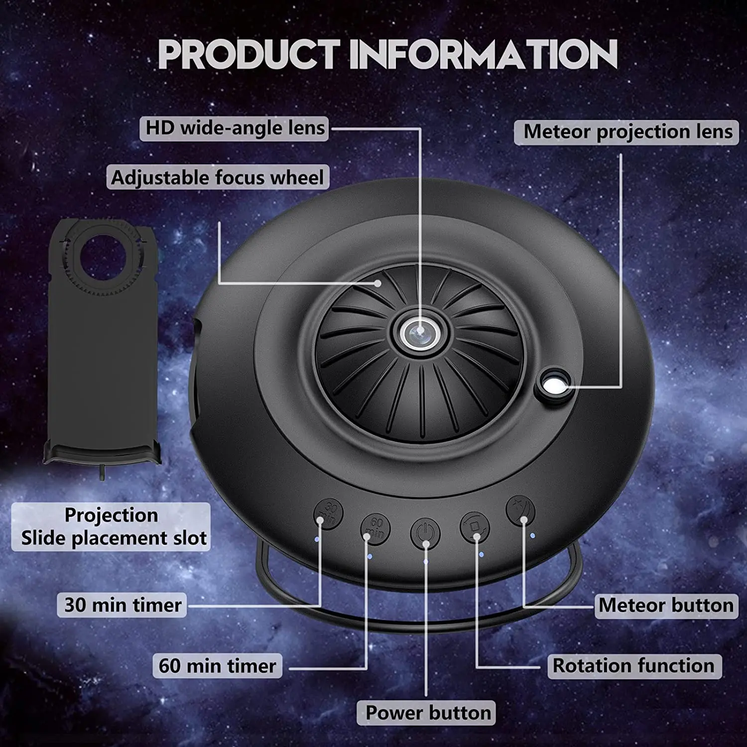 LED UFO 스타 프로젝터 야간 조명 프로젝션, 갤럭시 별이 빛나는 하늘, 충전식 프로젝터 램프, 어린이 방 천장 장식, 8 in 1