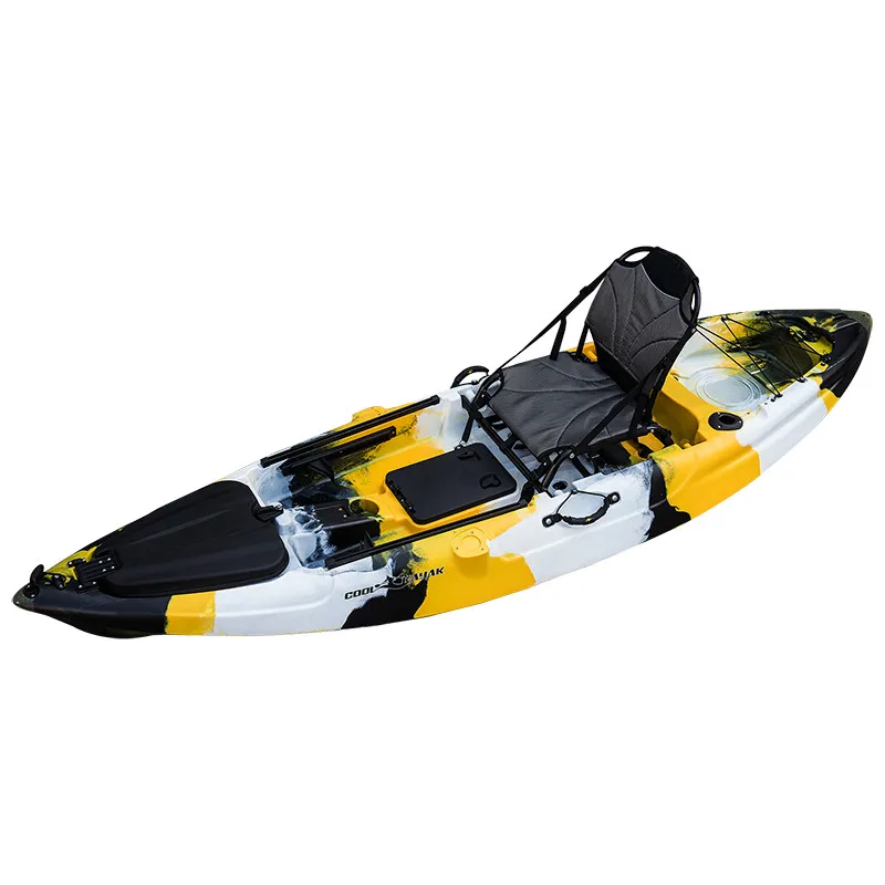 2.9m plastic LLDPE china kayak manufacturer KUER supplying water sport products paddle kayak fishing kayak