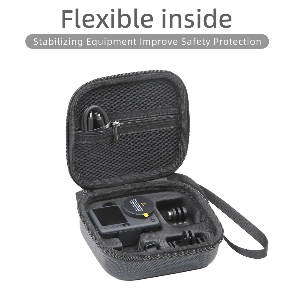 Travel Case for DJI Osmo ACTION 6,Storage Bag Camera Carrying Case Waterproof PU Hard Protective Cover Box Organizer Accessories
