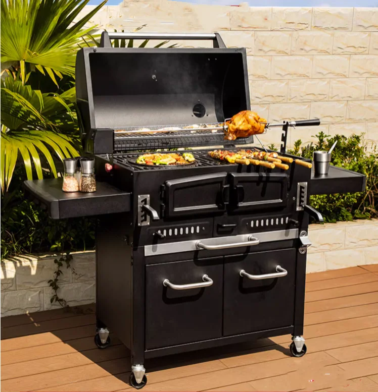 free shipping to Port large villa courtyard barbecue stove, home barbecue rack, garden charcoal, BBQ outdoor carbon grill