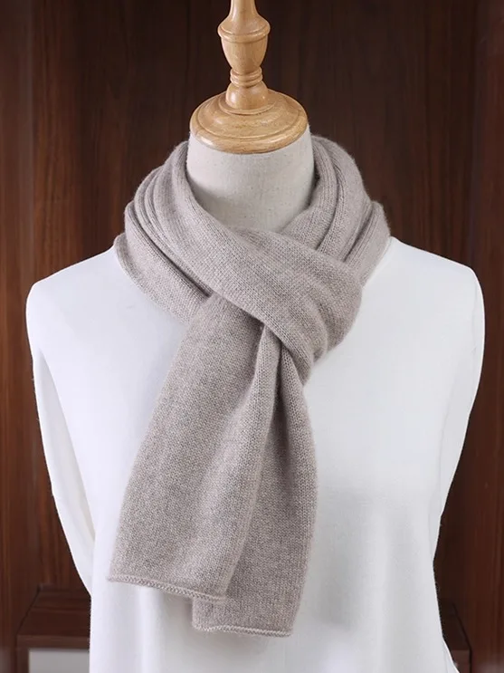 厚みのある7針カシミヤスカーフユニセックスニットネックウォーマー冬のファッション韓国スタイルカップルマッチング多用途スカーフ