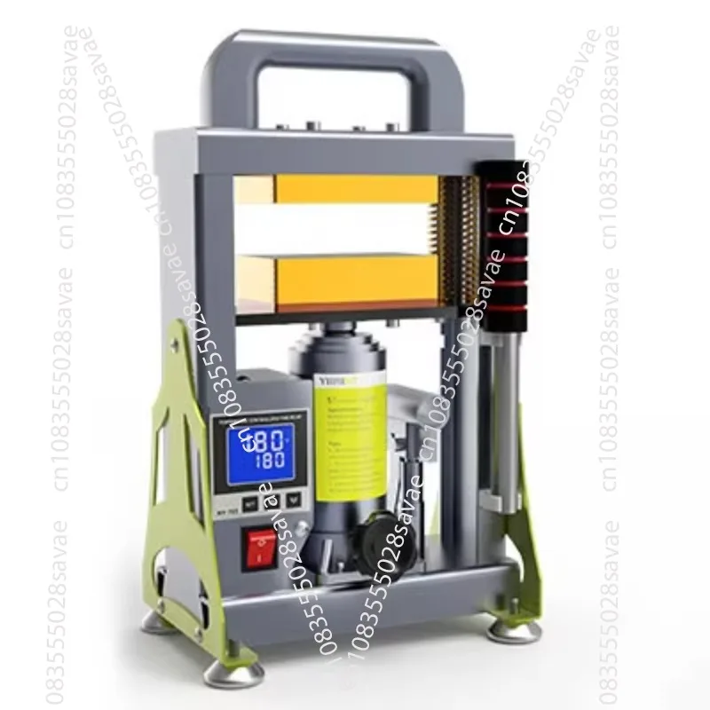 5 Tons Manual Hydraulic Hot Press 600 Watts Double Heating Plate Rosin Extraction Tube Printer
