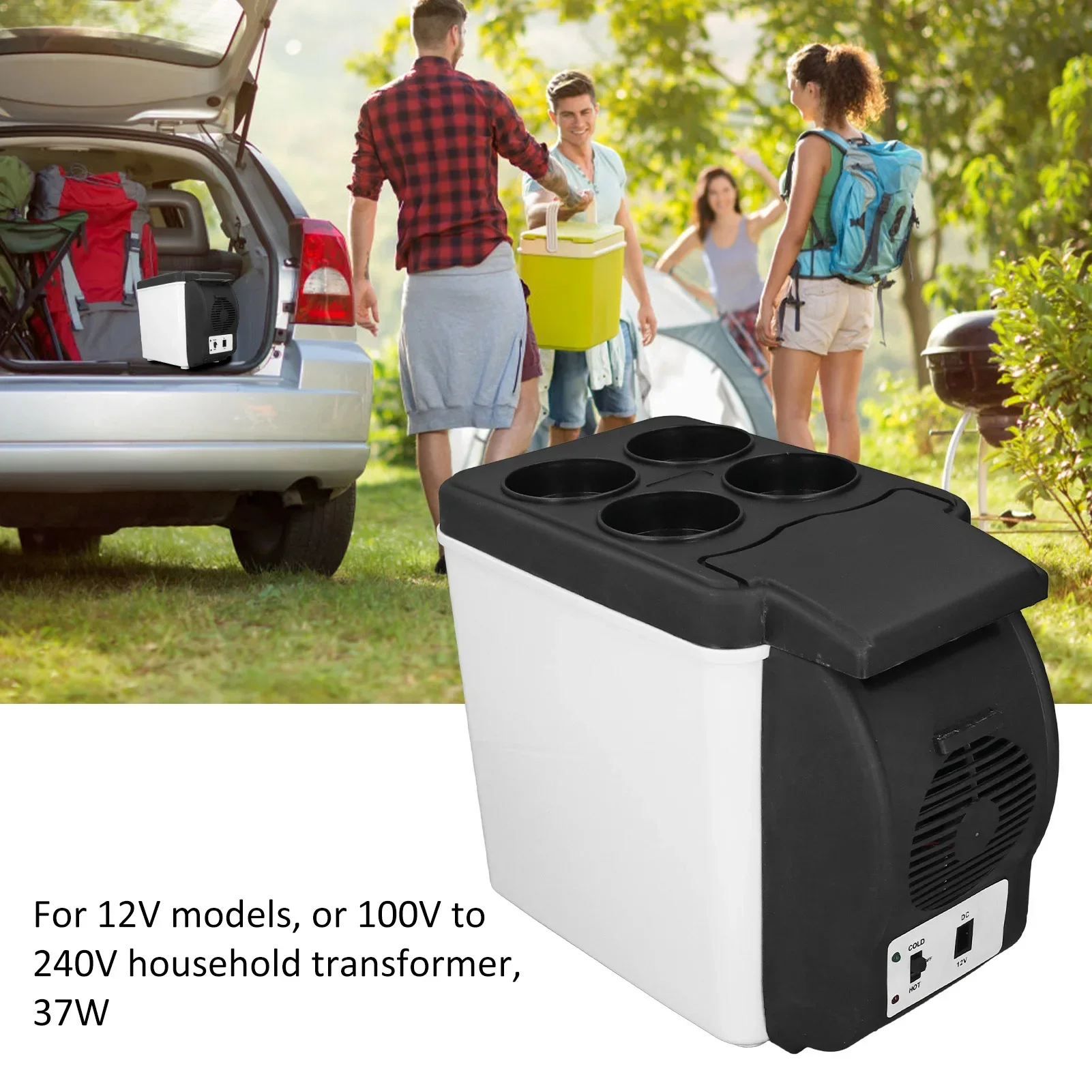Cooling And Heating Freezer Box Electric Mini Car Refrigerator 12V Portable Auto Camping Fridge Electrical Appliances 6L
