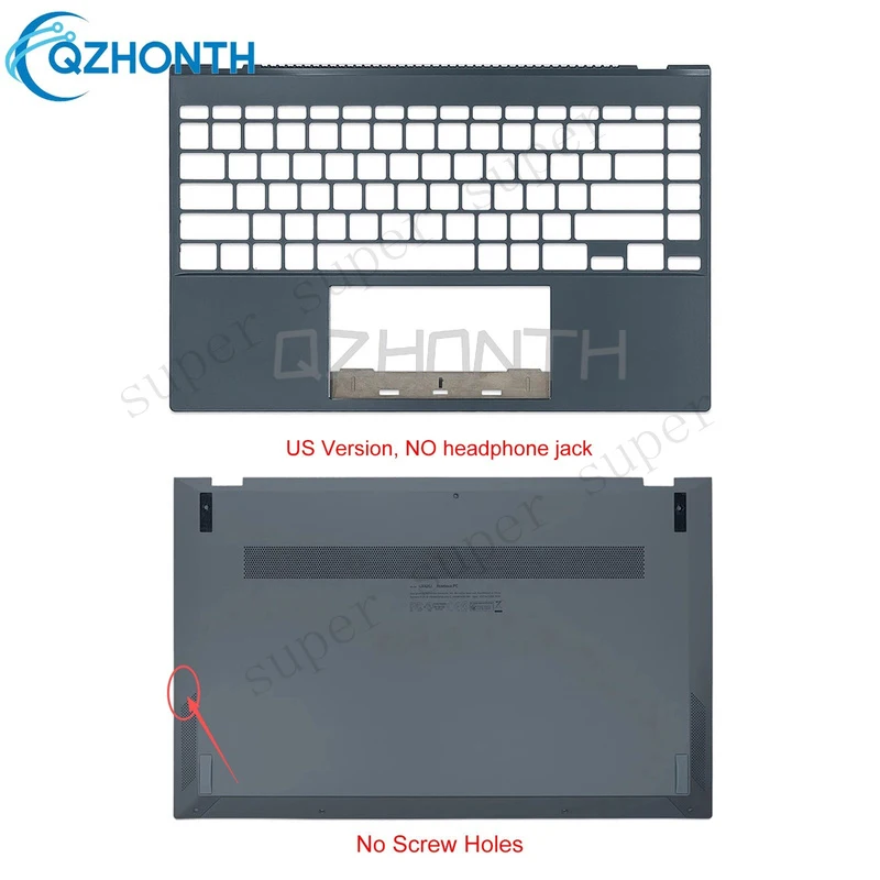S+   New Palmrest / Bottom Case Gray For ASUS ZenBook 14 UX425 UX425J UX425JA U4700J