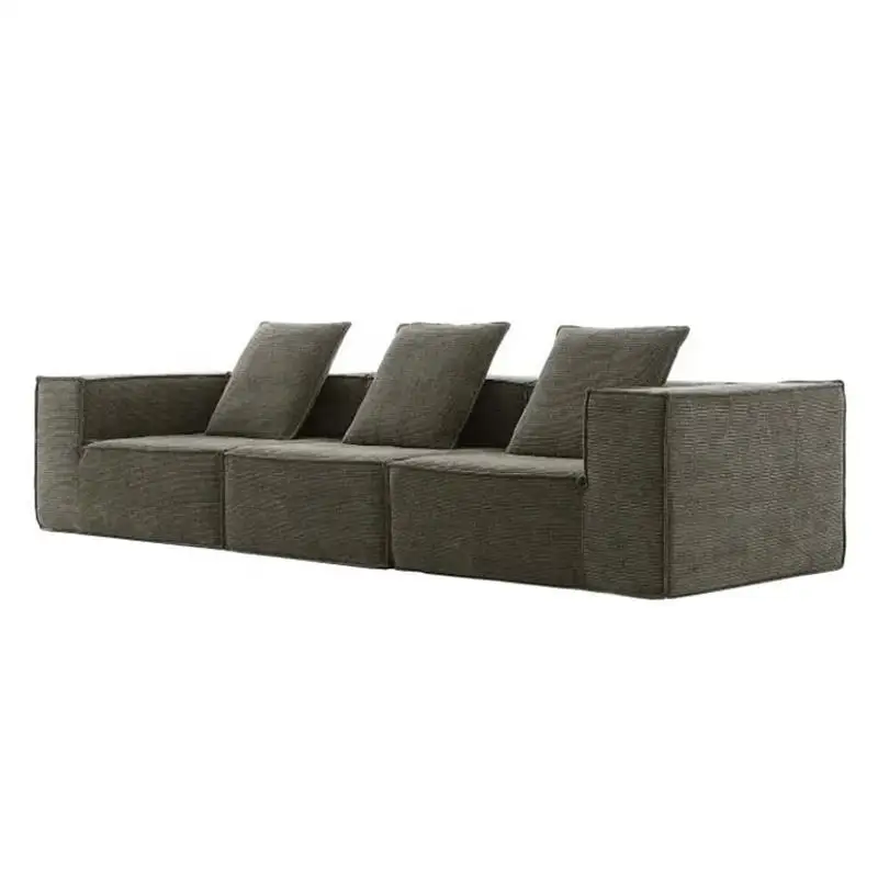 For Corduroy Fabric Sectional Living Room Sofas in Box Compressed Packing Couch Sets Modular Lounge Sofa Modern Home Furniture