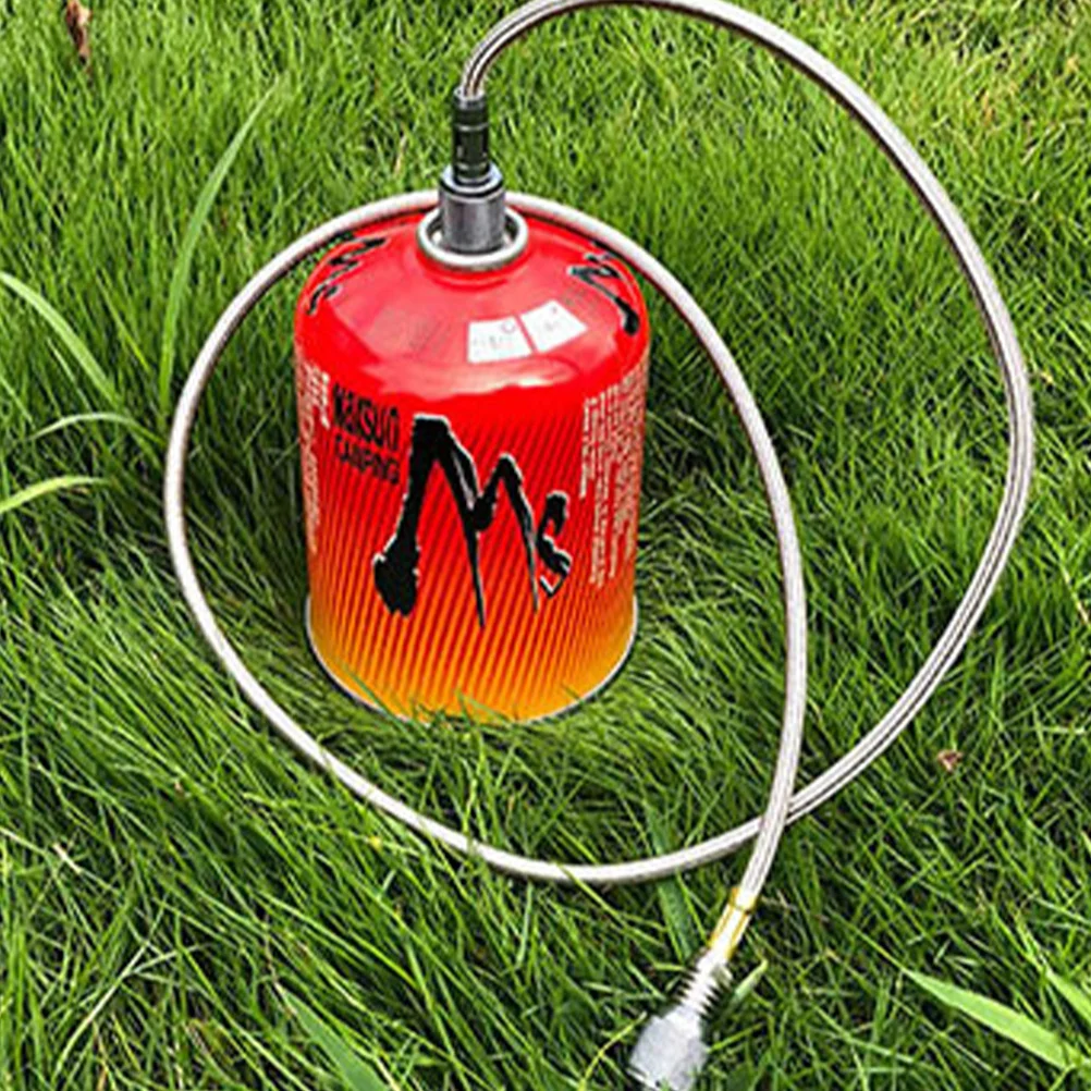 

1Pcs Propane Hose Gas Hose Outdoor Extension Pipe Camping Stove Accessory Propane Tank Connector Stainless Steel Aluminum Rubber