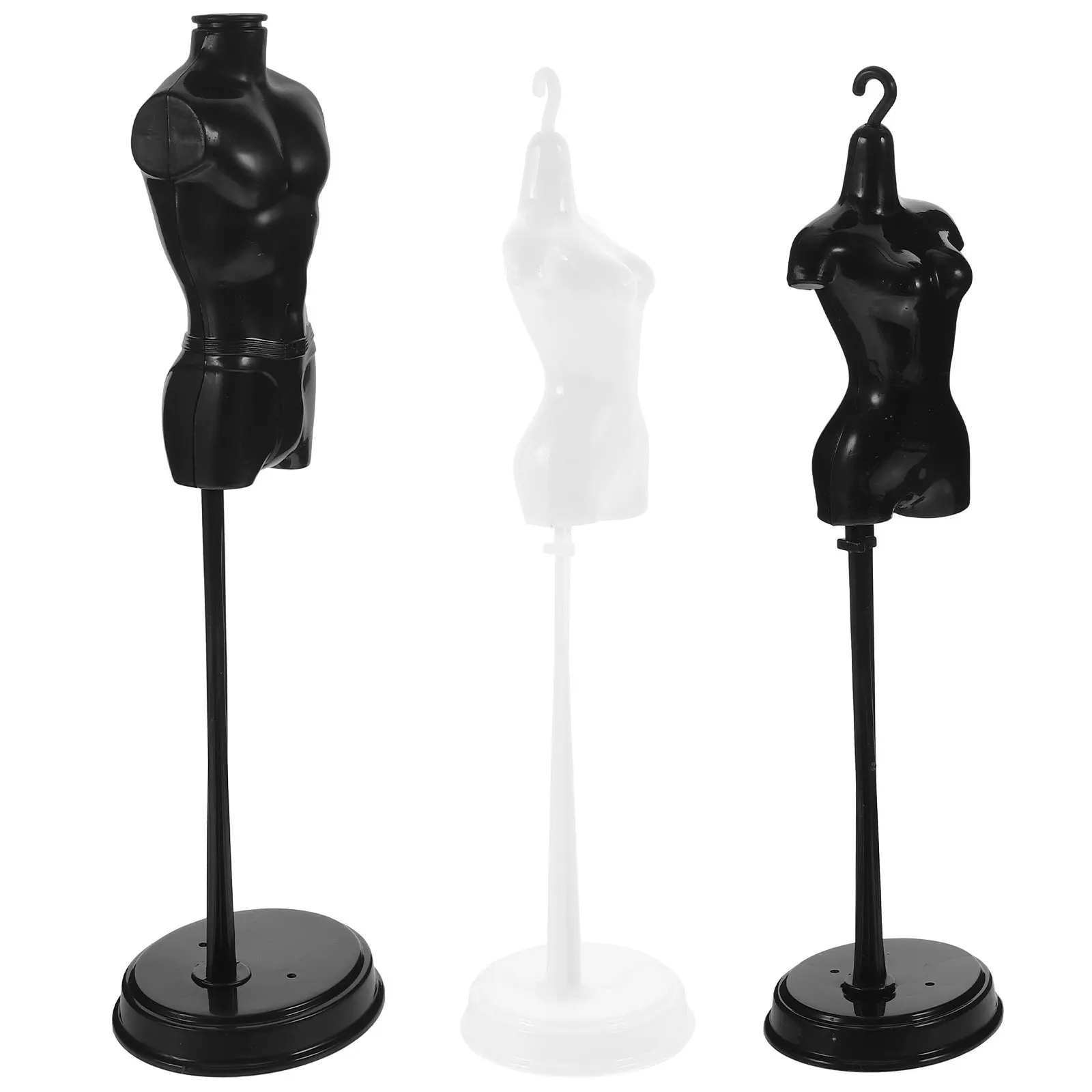 

Набор из 3 мини-манекенов-подставок из АБС-пластика для демонстрации одежды, устойчивые держатели для юбок и рубашек