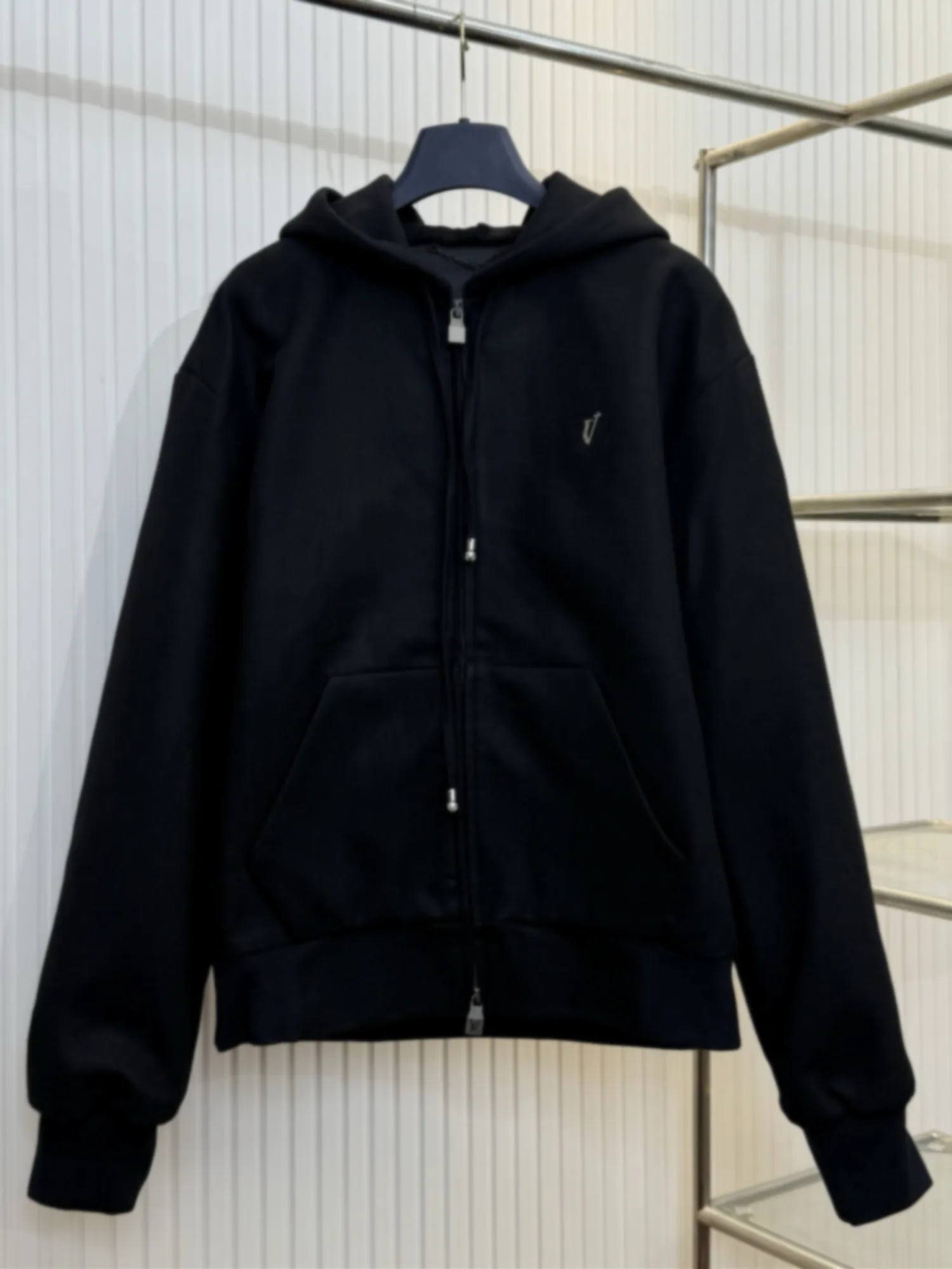 

Men's Woolen Hooded Jaet Metal Embroidery Loose Fit Long Pants Universal Autumn Winter New Sle Dstring Pendant