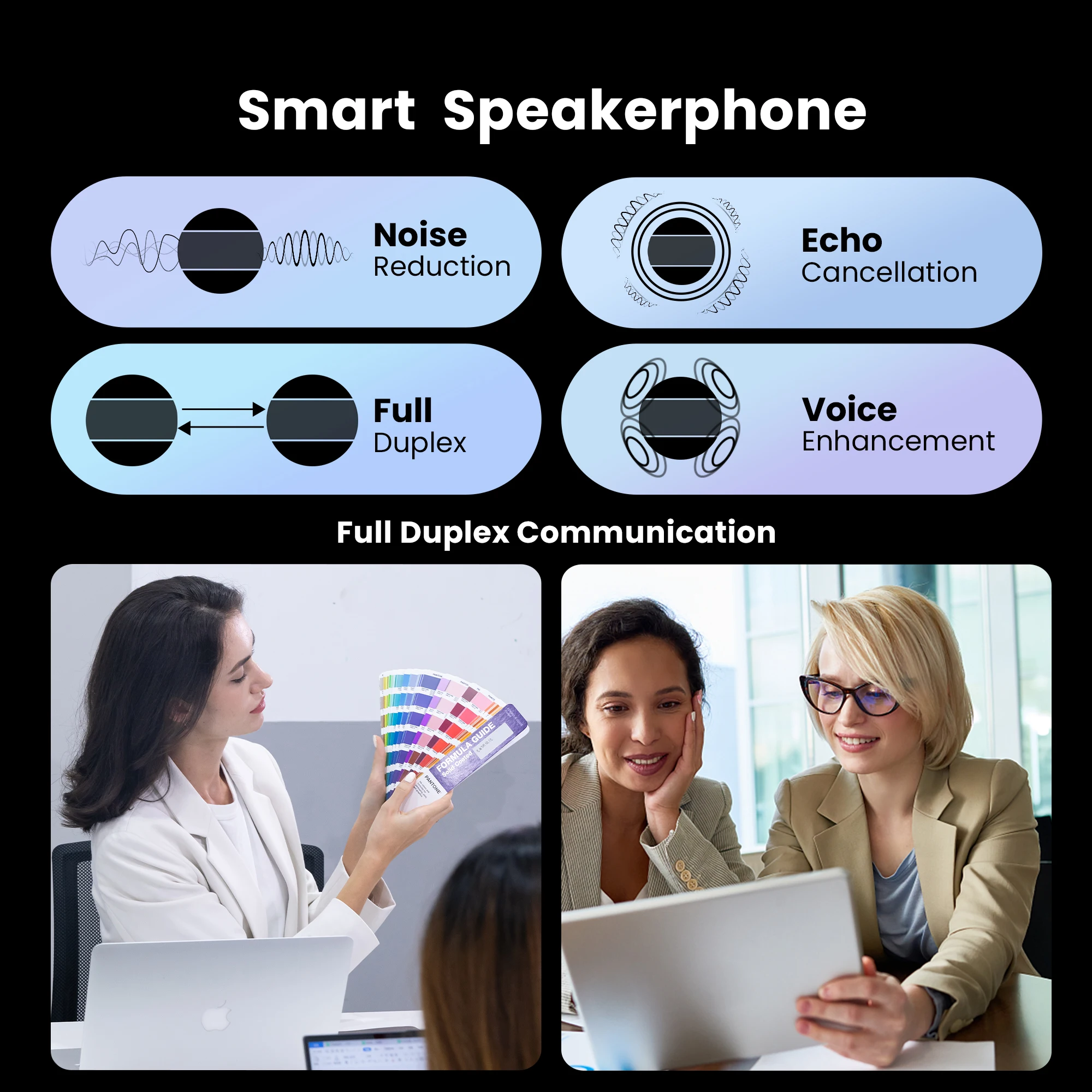 Smart Microphone TEVO-M5BEX USB//Wireless/3.5mm Jack Omni-directional Video Conference Speakerphone