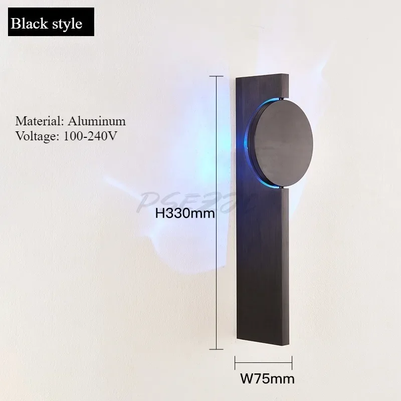 

Master Bedroom Style Wall Lamp Modern and Simple Aluminum Creative Corridor Corrugated Corridor Wall Lamp