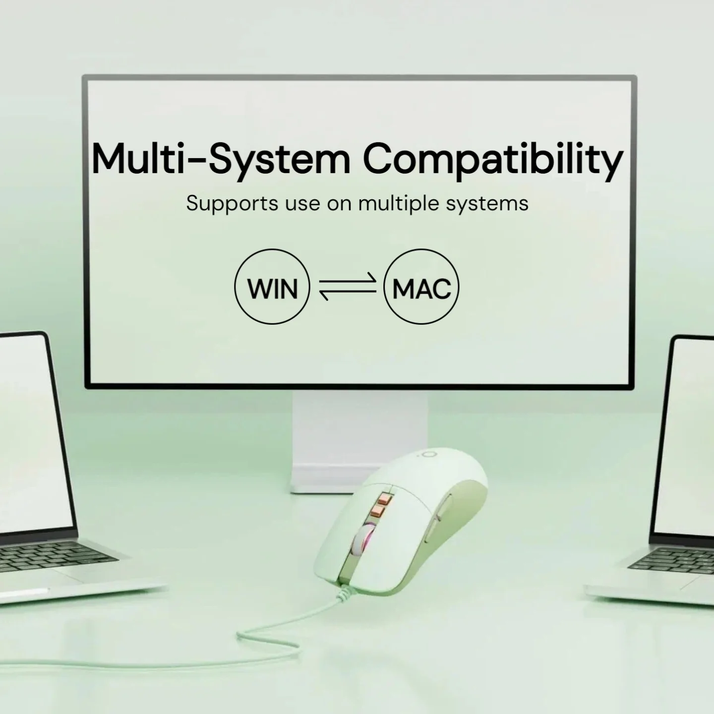 Mouse Berkabel Estetis Senyap - Desk Setup Mac ulasan dan harga