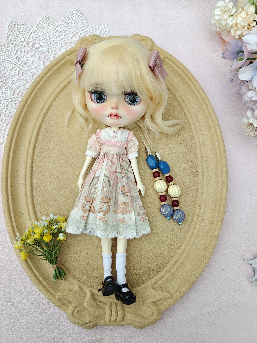 

Blythe Doll clothes Vintage Dress cute handmade Blythe Clothes OB22 OB24 AZONE Blythe Doll Accessories Dress blythe clothing