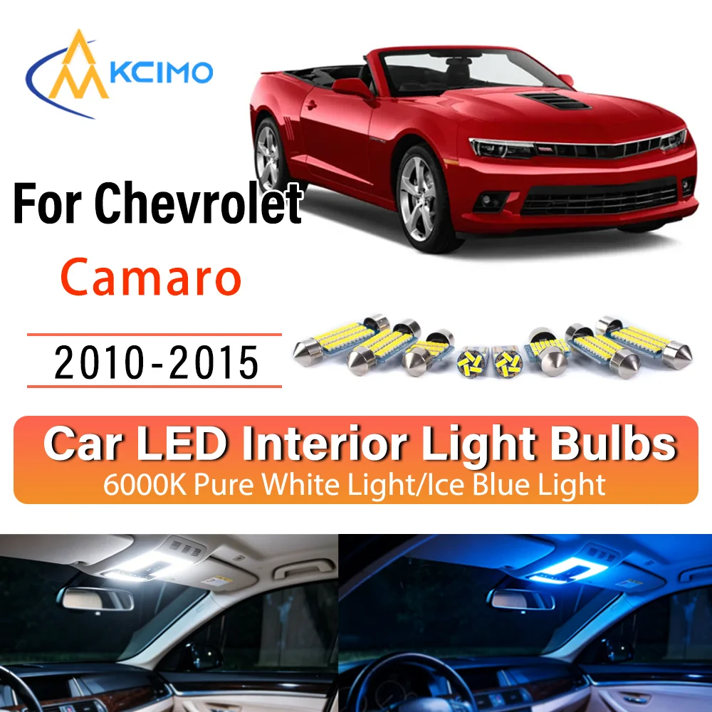 For Chevrolet Camaro 2010-2015 No Wiring Steady Glow LED Car Inside Light Renovation Kit Direct Replace Overhead Storage