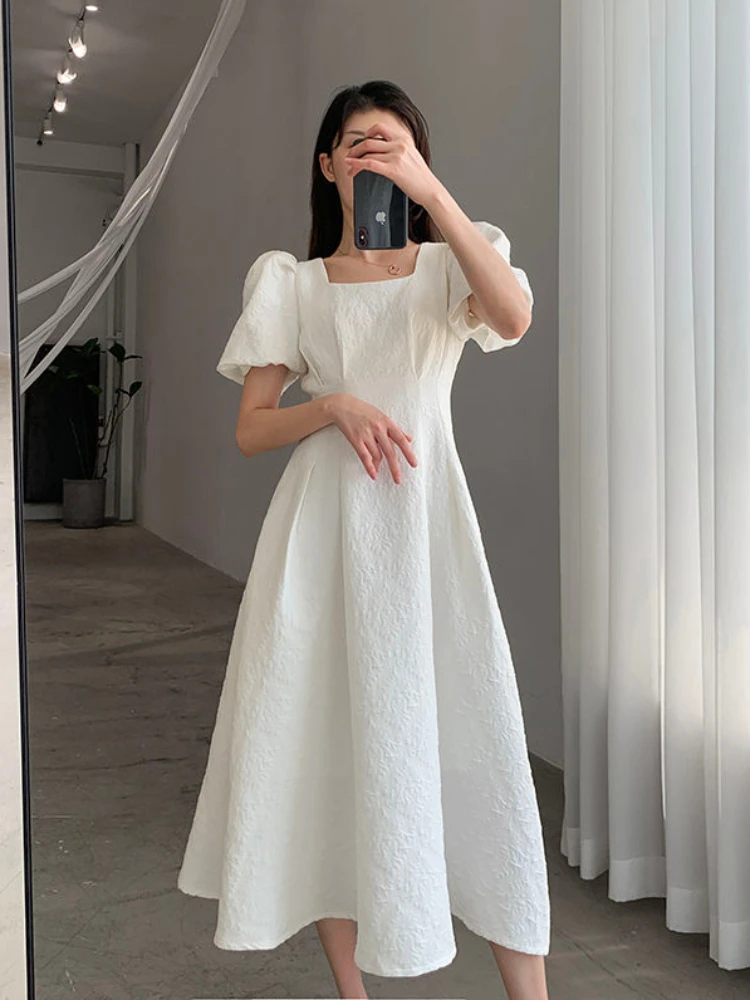 Robe de soirée mi-longue noire pour femmes, robes de soirée pour femmes, vêtements blancs, Harajuku, mode XXL, coton, Y2K, nouveau, 2024, offre spéciale