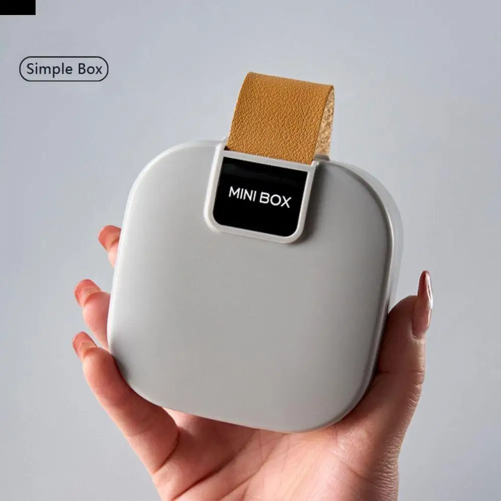 

Mini Charger Storage Box Portable Earphones Multifunctional Storage Box with Cover and Handle Multi-functional