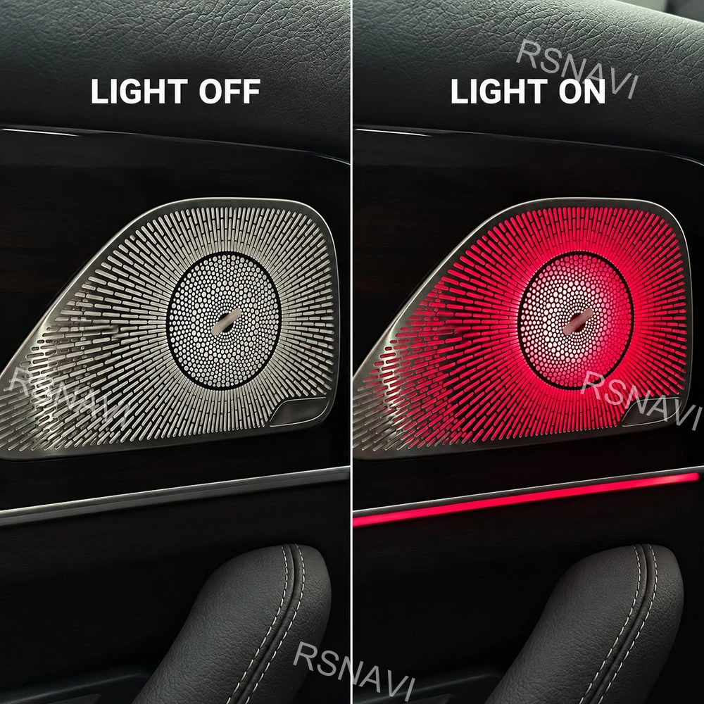 Interior Ambient Light Kit with Midrange Speaker Trim Compatible with Mercedes-Benz GLE W167 GLS X167 2020–2026