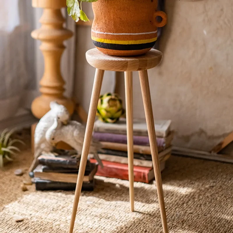 Living Room Wooden Stand For Pots Balcony Floor Flower Display Succulent Orchid Window Plant Decorative Rack Greenery Enhancer