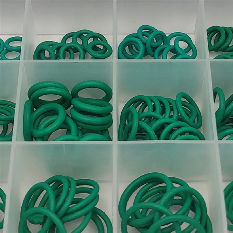 ABGR-270Pcs Green Sealing Ring O-Ring Nitrile Rubber Ring High Temperature Rubber Ring Gasket High Pressure Repair Boxed