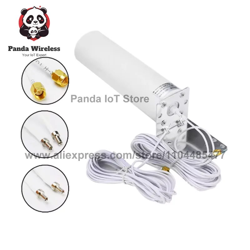 

1 шт. внешняя антенна с высоким коэффициентом усиления 3G 4G SMA штекер CRC9 TS9 разъем 10-12DBi с двойным удлинительным кабелем 5 м, модемный шлюз