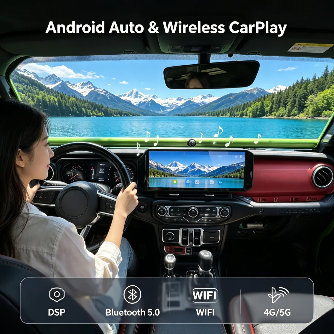 QLED Screen Android Wireless CarPlay Multimedia Player Head Unit 15