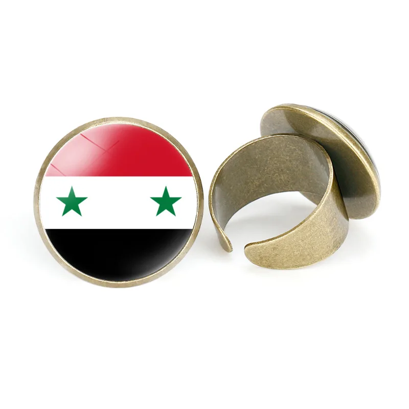 أعلام وطنية قابلة للتعديل حلقة مفتوحة ، حلقات نمط خمر ، بنغلاديش ، باكستان ، المملكة العربية السعودية ، دمشق ، العربية