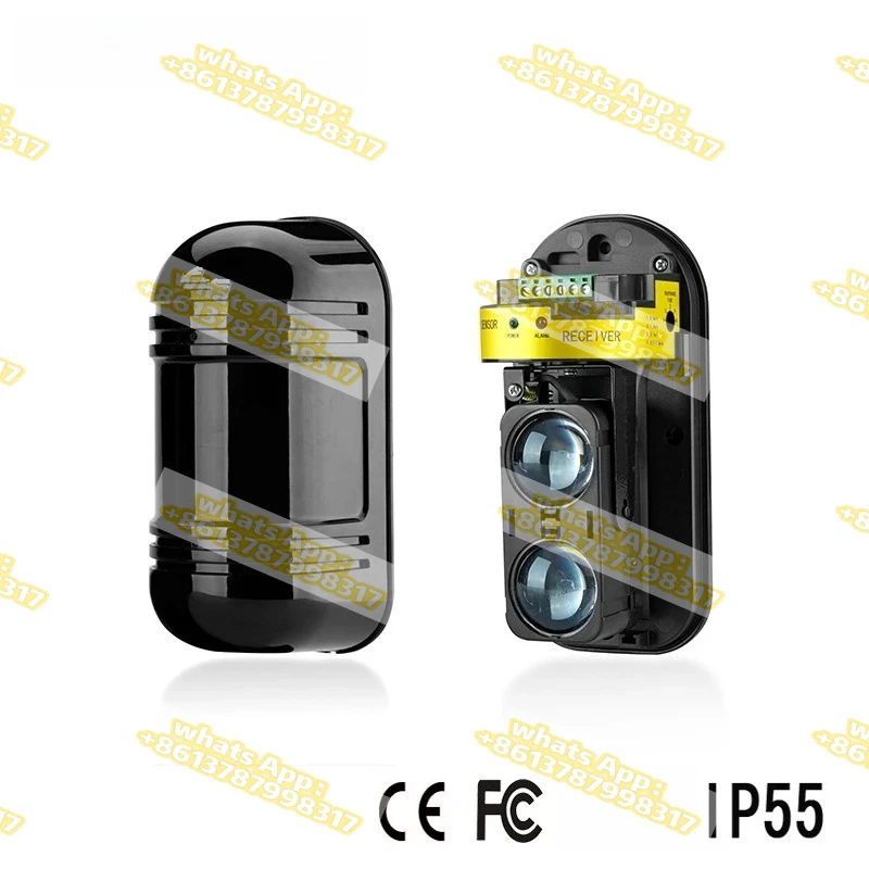 Dual Beam Sensor Active Infrared Intrusion Detector IR 30m~150m Outdoor Perimeter Wall Barrier Fence for GSM alarm