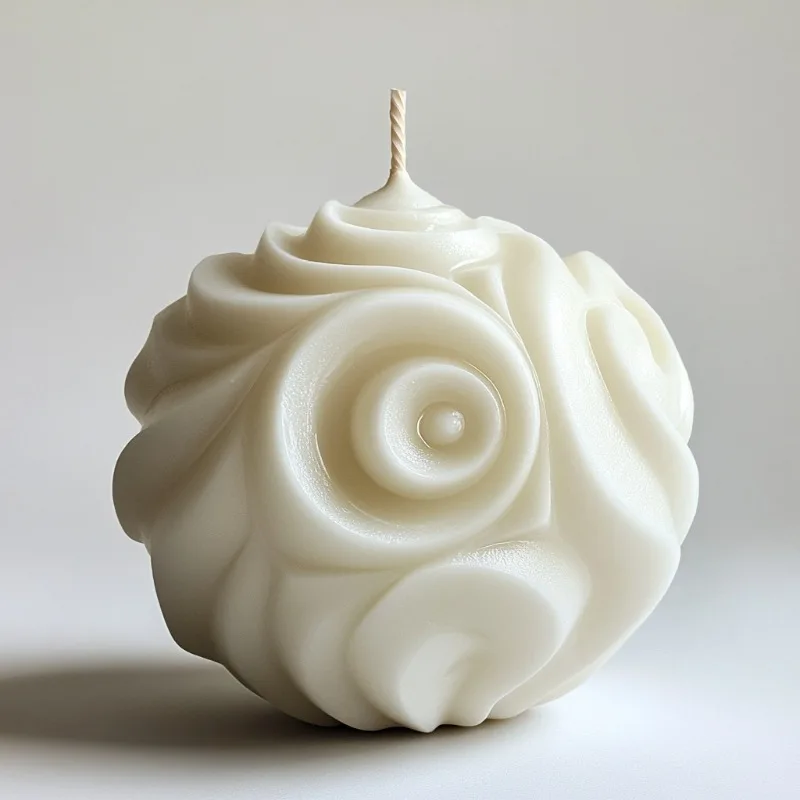Spiral Ball Candle Silicone Mold Spherical Spiral Candle Molds DIY Handmade Aromatherapy Gypsum Geometric Sphere Soap Mould