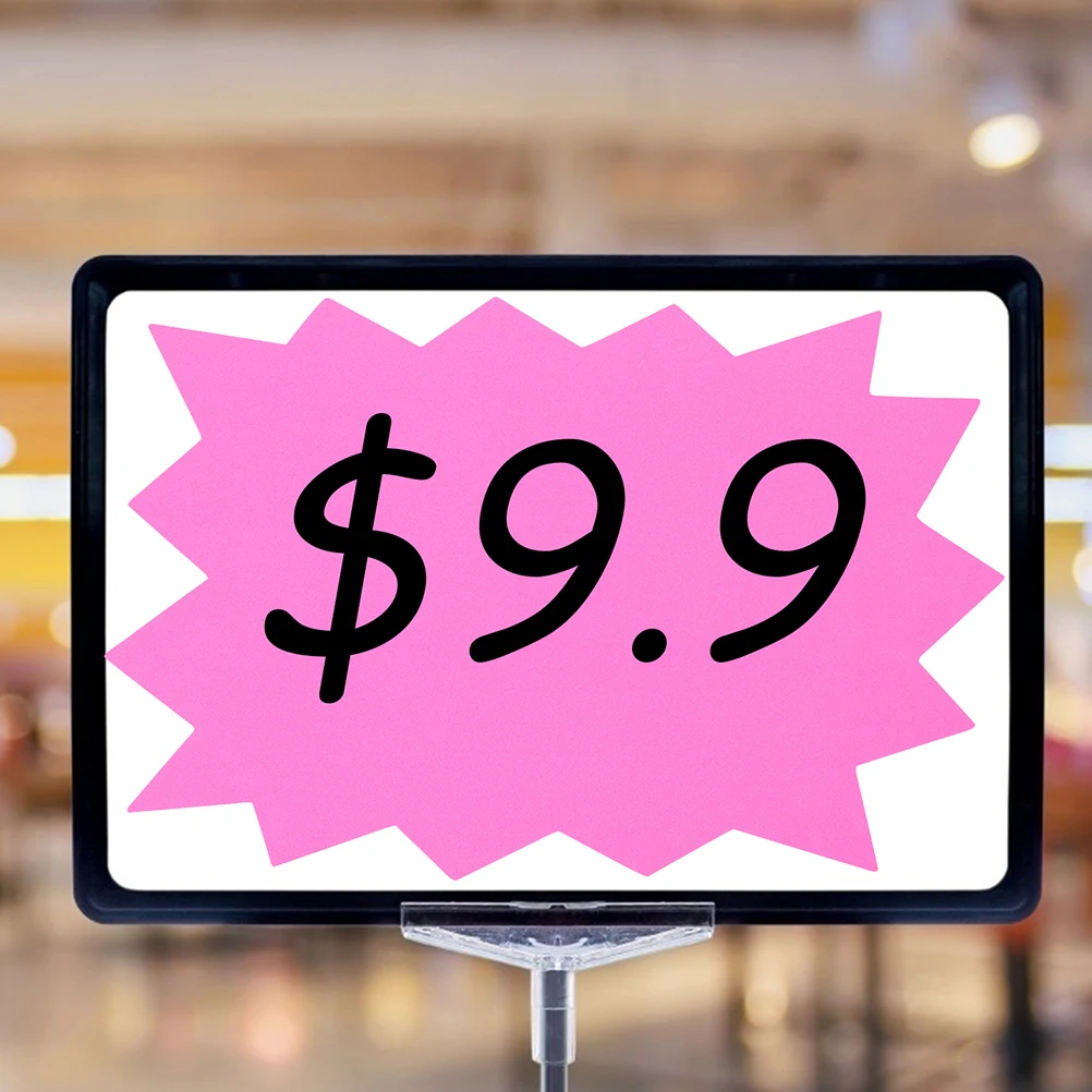 

Price Tag Fluorescent Sale Signs Bright Label Supermarket Stickers Name Labels Colored Poster Adhesive