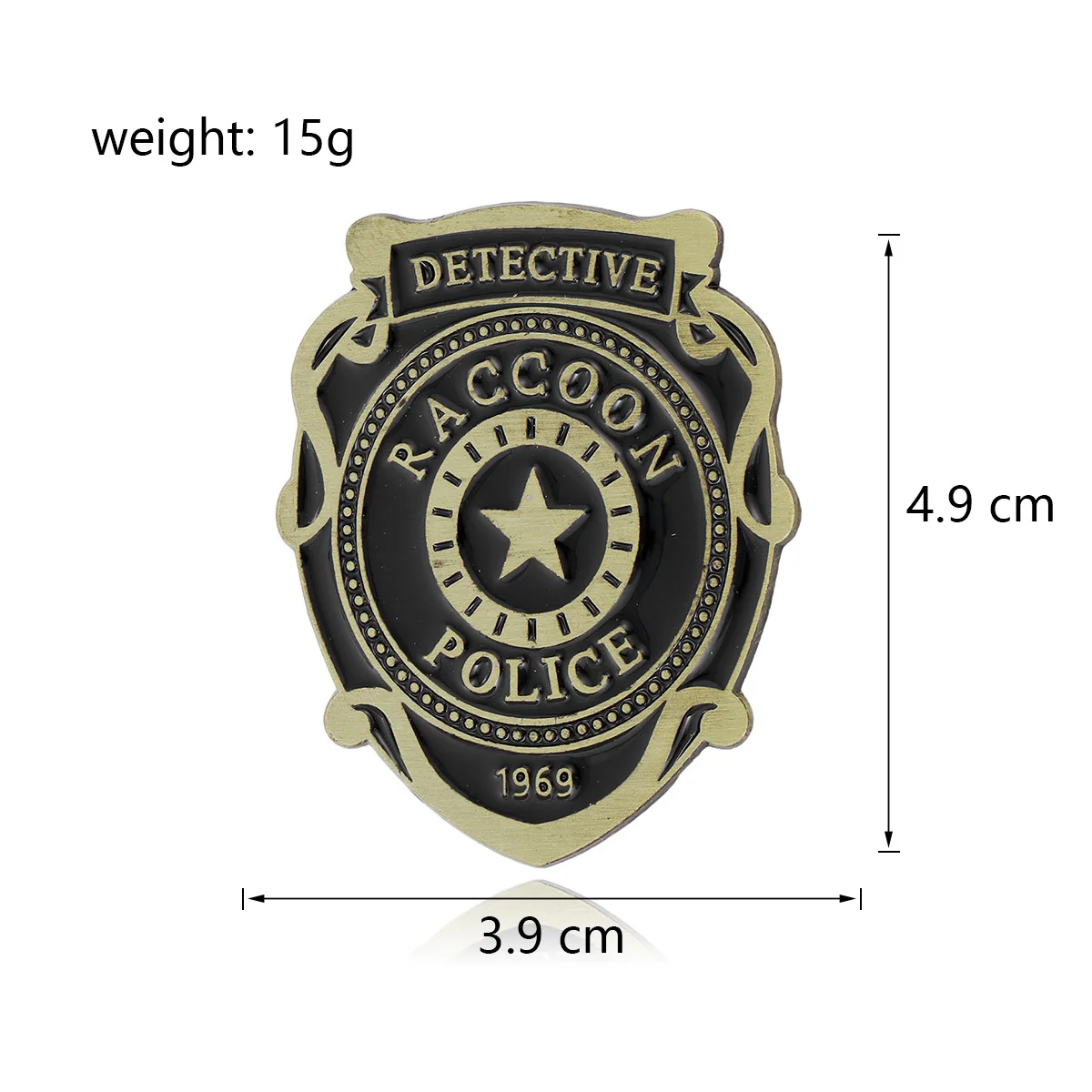 Cross-Border Perimeter Resident Evil Raccoon City Detective Medal Brooch Movie Police Shield POLICE Logo Badge