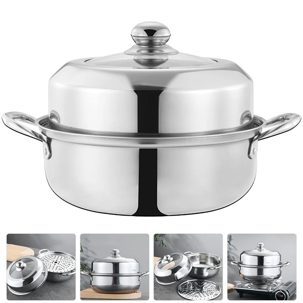 

Thickened Stainless Steel Steamer Cooker Food for Cooking Pot Utensils Steamers