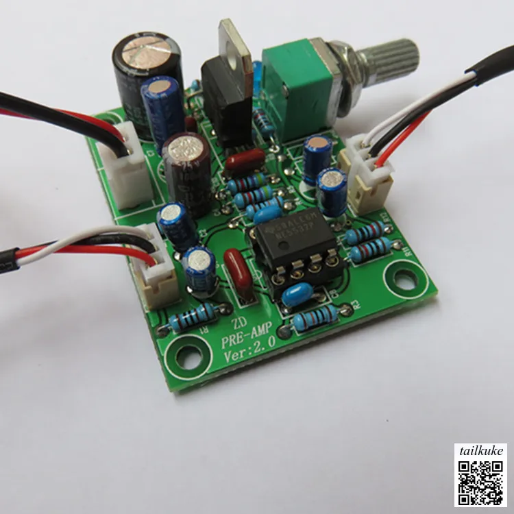 

NE5532 Front Panel DC Single Power Supply 10x Amplifier Board