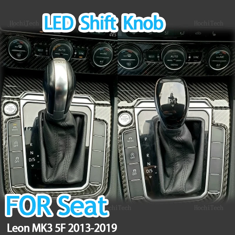 

LED Synchronize electronic display Gear Shift Knob Shift Lever Handball for Seat Leon MK3 5F 2013-2019 DSG Shifter Stick Lever