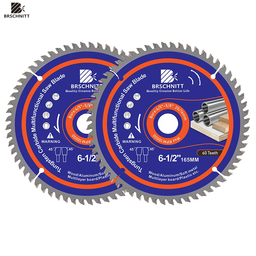 BRSCHNITT 1or 2pcs Dia 85/165/216mm Cutting Disc TCT Carbide Tipped Multi-purpose Saw Blades Circular Saw Disc