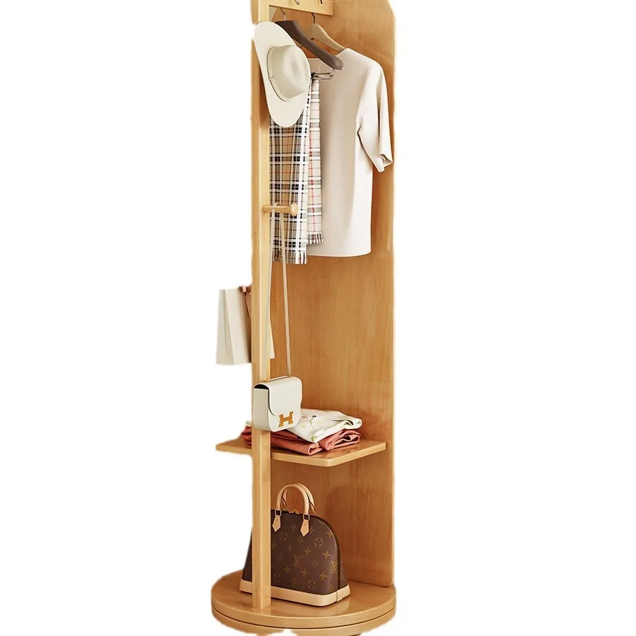 

Household rotatable full-length mirror hanging hanger integrated