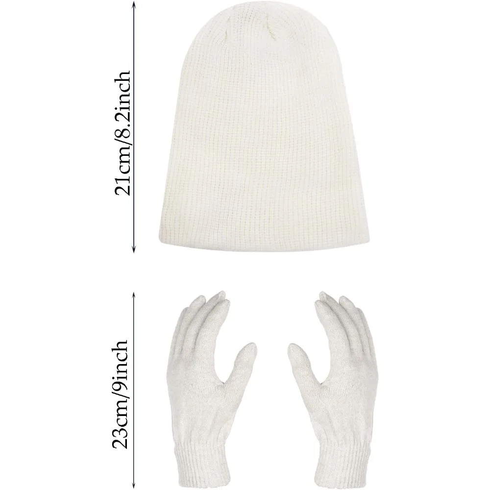 Zimowy zestaw na zimę: puszyste nauszniki, czapka, rękawiczki na zimną pogodę