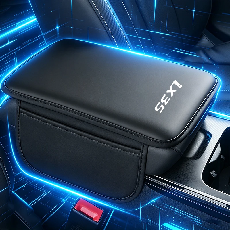 For Haval H6GT H7 Jolion Ultra Dargo H6 H9 H8 Car Armrest Pad Center Console Armrest Protector with Card/Coin/Phone Storage Bag