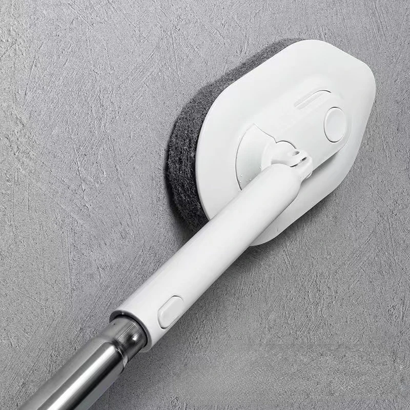 Multifunctional Bathroom Retractable Floor Brush Rotatable Hard Bristle Brush Replaceable Dead-end Long-handled Cleaning Brush