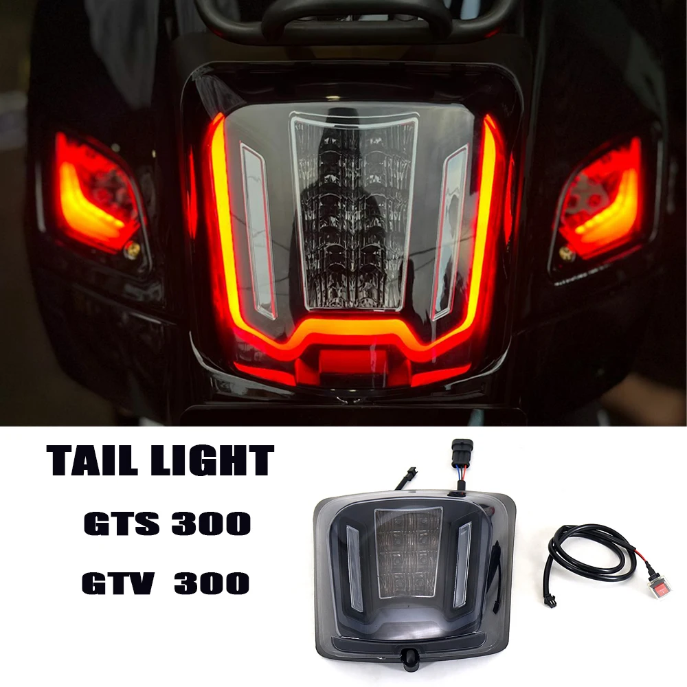 for Vespa 300 GTS LED Tail Light Turn Signal Lights Motorcycle Lamp Kit GTS 300 GTS300 GTV300 GTS Retrofit Parts Accessories ﻿