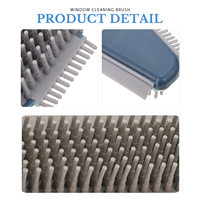 Multifunctional Cleaning Brush Kitchen Bathroom Window Scrubber Dust Remover Blinds Cleaner Rinsing Hangable Storage Wood Tile