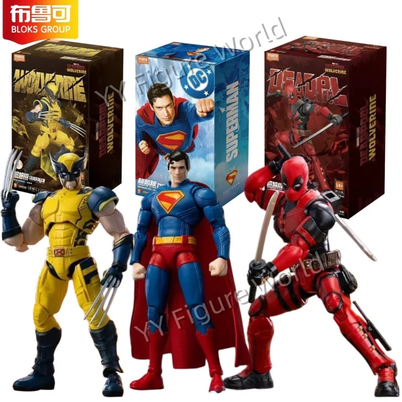 Blokees Marvel Deadpool Wolverine And Dc Superman Champion Class Action Figure Assembly Model Collectible Toys Limited Edition