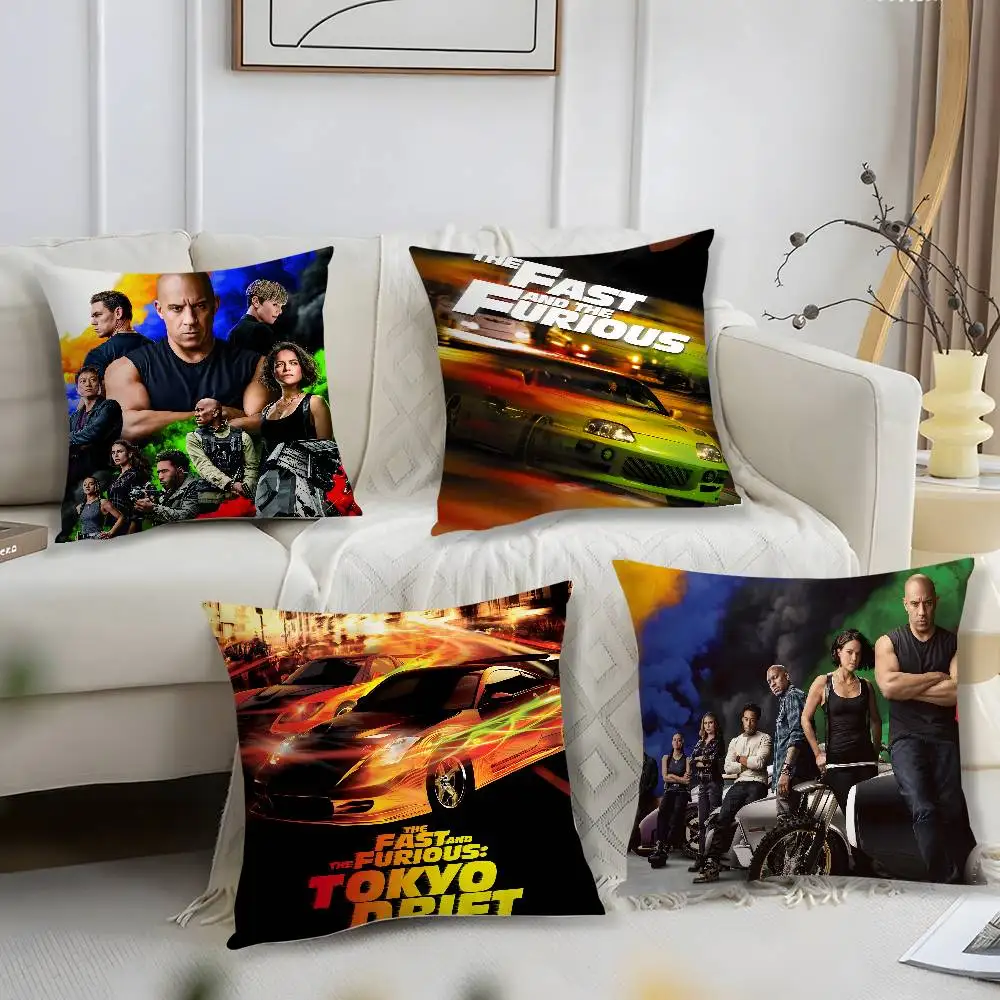 Mode F-Furious F-Schnelle Kissen Fall Kurze Plüsch Druck Kissen Abdeckung Platz Wurf Kissen Abdeckungen Sofa Hause decor