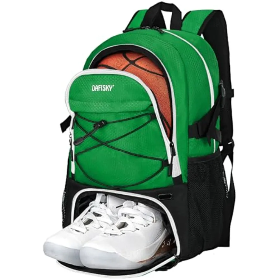 Basketball Backpack Sports Bag Basketball Bag with Shoe Compartment and Ball Holder, 30L Large gym bag for boys girls