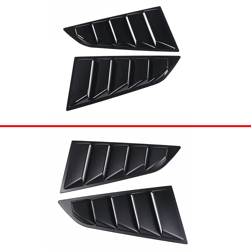 Accesorios de estilo de coche para Chevrolet Corvette Z06 C7 ABS, color negro, ventanilla trasera de triángulo, cobertura decora