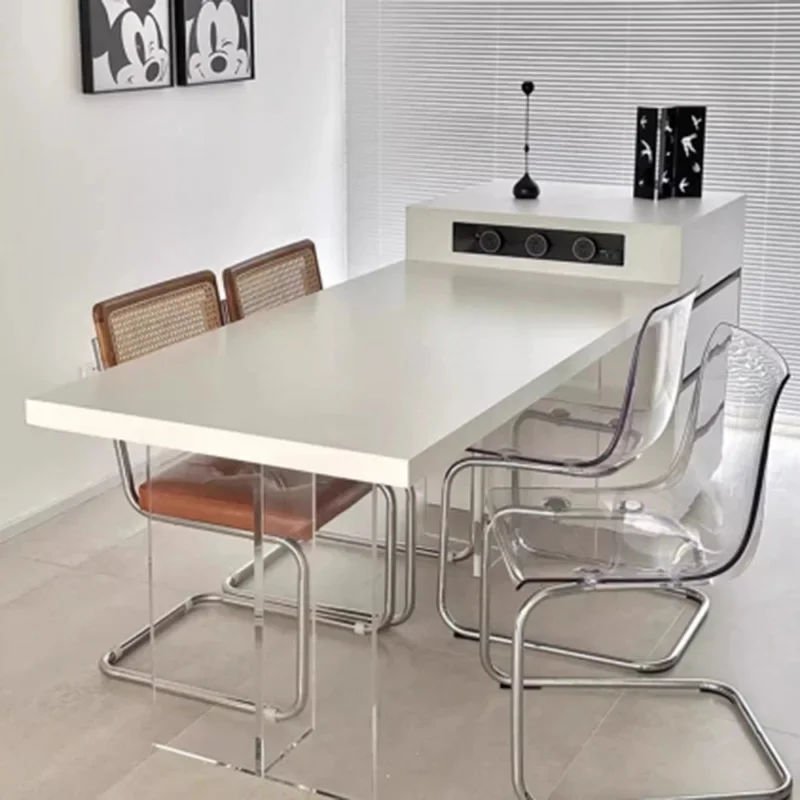 Acrylic Coffee Dining Table Kitchen Designer Restaurant Wood Dining Table Console Conference Extending Mesa Commercial Furniture